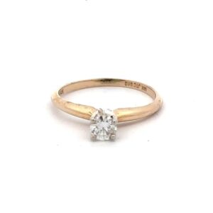 Estate .24 Carat Natural Diamond Solitaire Ring