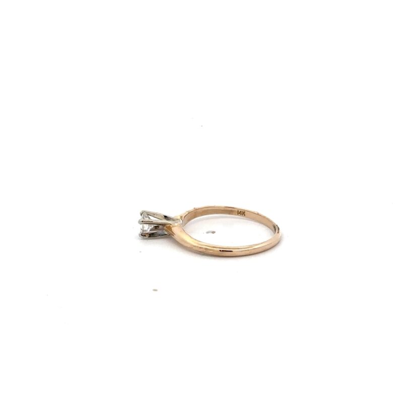 Estate .24 Carat Natural Diamond Solitaire Ring - Image 4