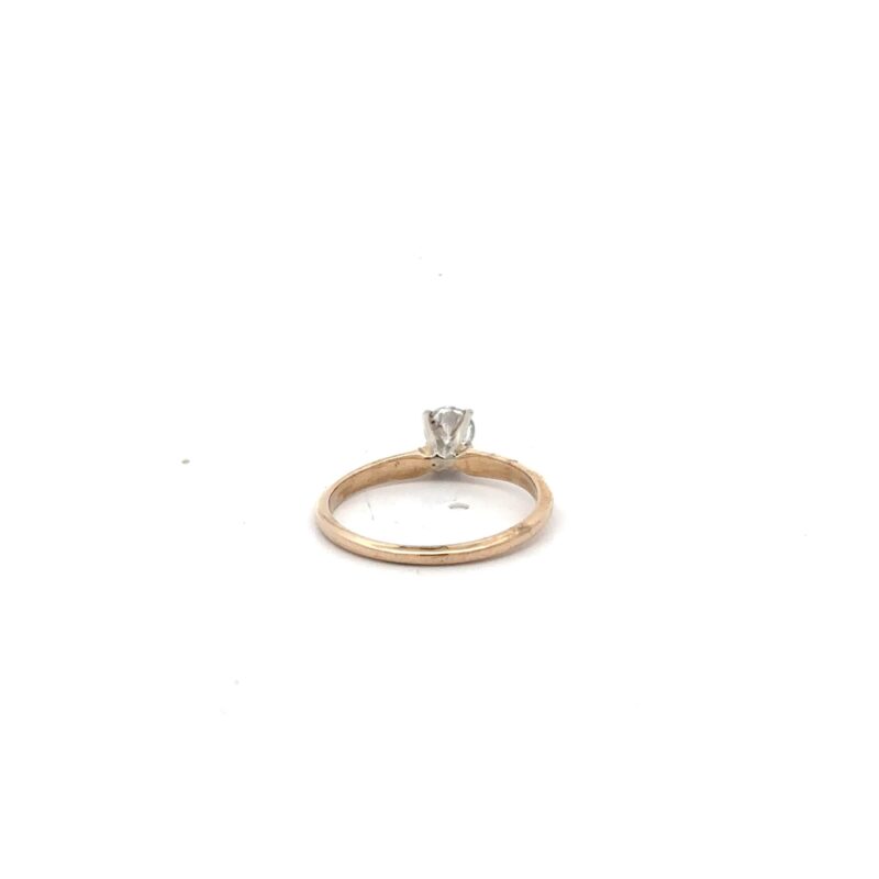 Estate .24 Carat Natural Diamond Solitaire Ring - Image 3