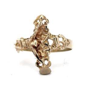 Estate Gold Cross Ring