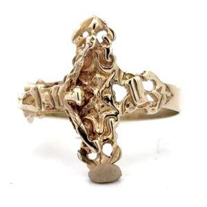 Estate Gold Cross Ring
