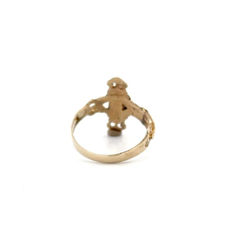 Estate Gold Cross Ring - Image 3