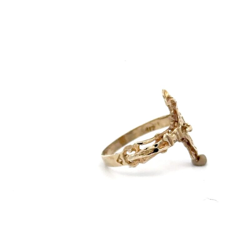 Estate Gold Cross Ring - Image 2
