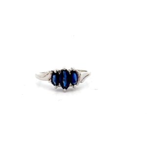 Estate Synth Sapphire Ring