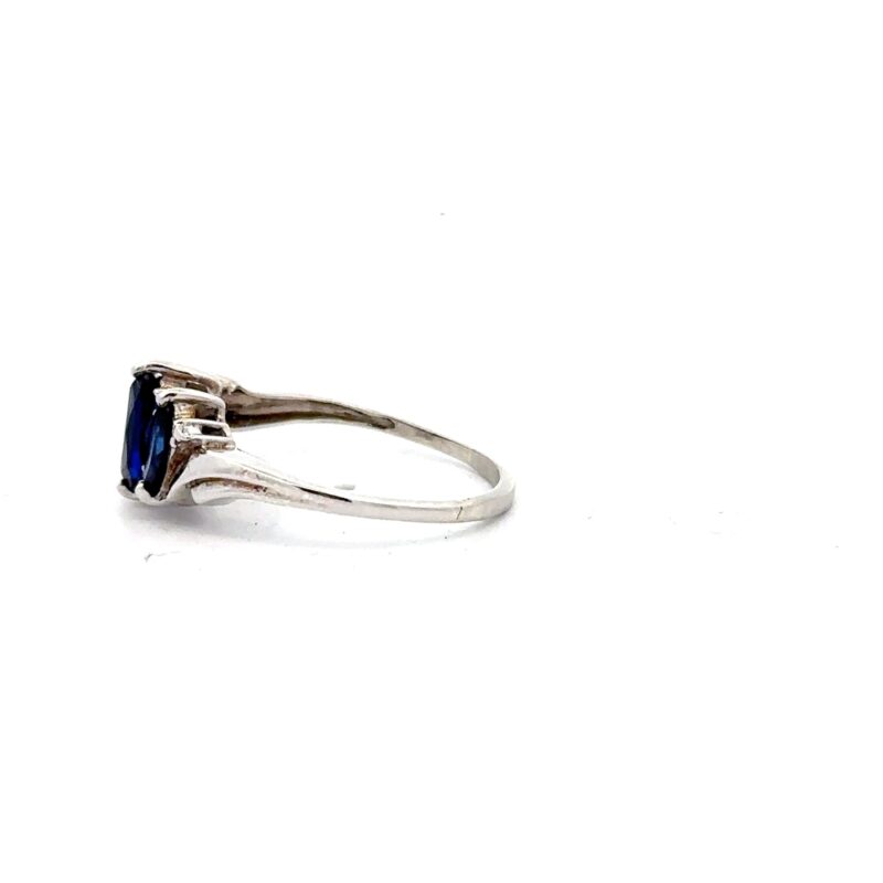Estate Synth Sapphire Ring - Image 4