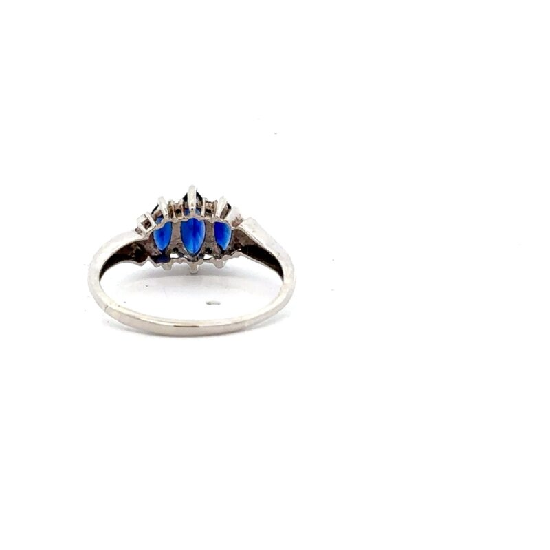Estate Synth Sapphire Ring - Image 3