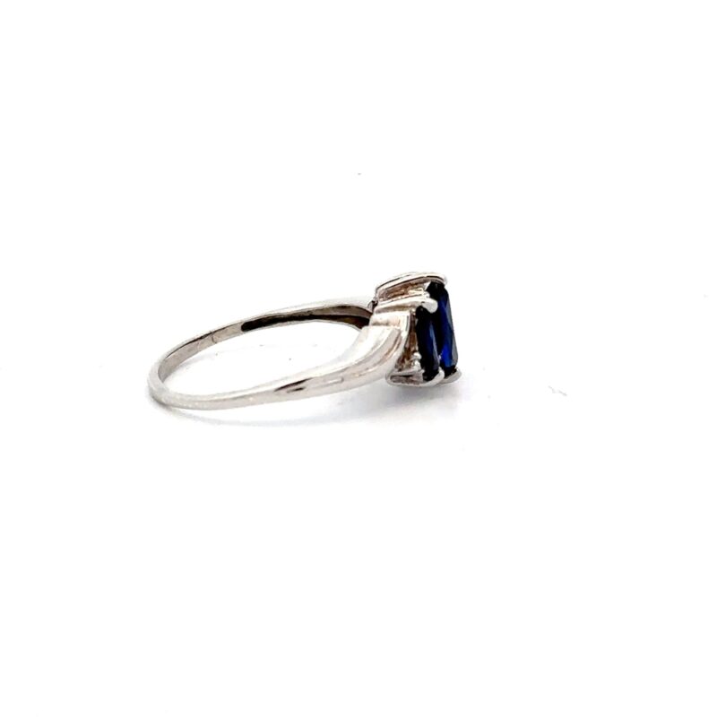 Estate Synth Sapphire Ring - Image 2