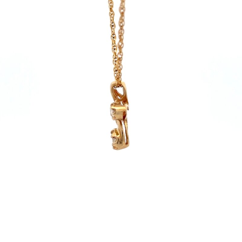 Estate Diamond Pendant - Image 3