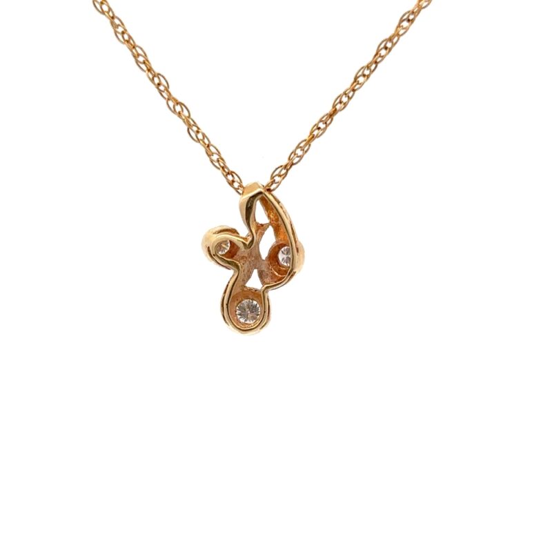 Estate Diamond Pendant - Image 4