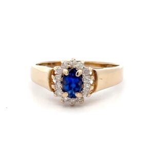Estate Synthetic Sapphire Ring