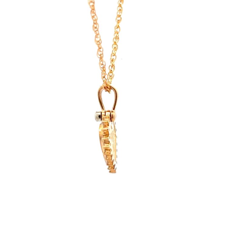 Diamond & Gold Quartz Heart Pendant FF312G2 - Image 4