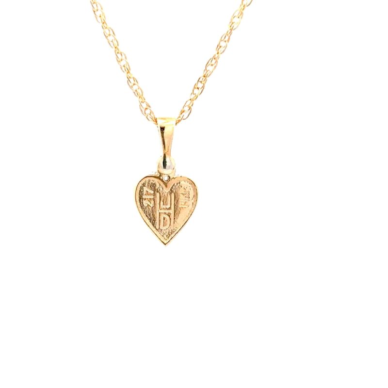 Gold Quartz Heart Pendant FF217G2 - Image 2