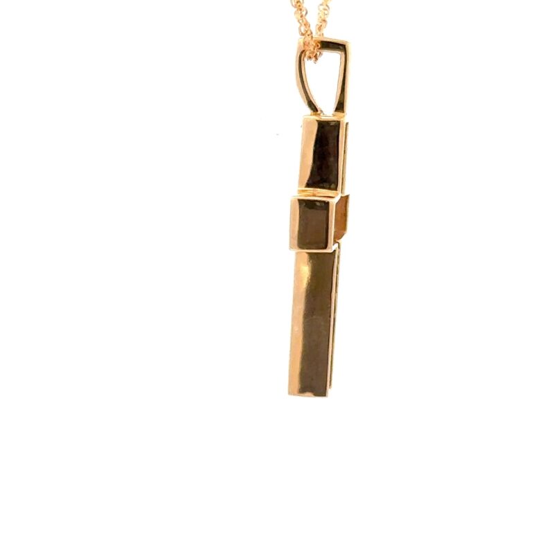 Gold Quartz Cross Pendant FF625G2 - Image 4