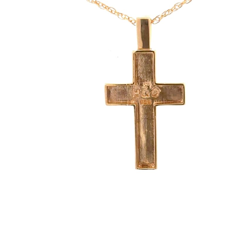 Gold Quartz Cross Pendant FF625G2 - Image 3
