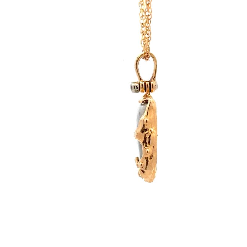 Free Form Gold Quartz Pendant FFGQ-12421 - Image 4