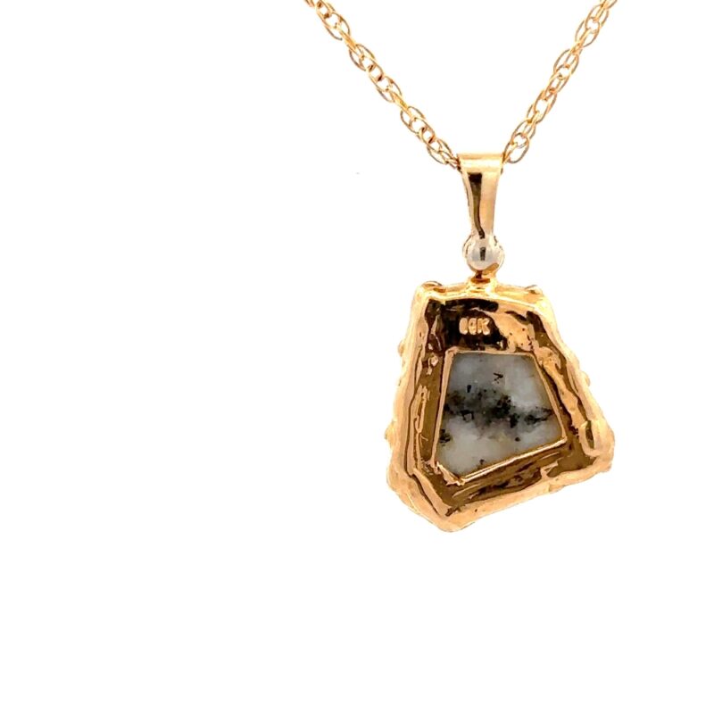 Free Form Gold Quartz Pendant FFGQ-12421 - Image 2