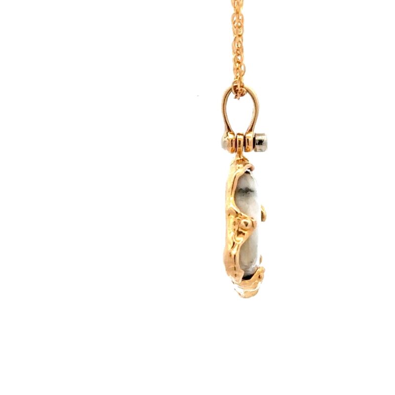 Free Form Gold Quartz Pendant FFGQ-12421 - Image 3