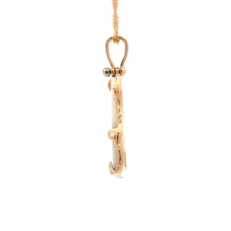 Free Form Gold Quartz Slab Pendant FFGQ-12030 - Image 2