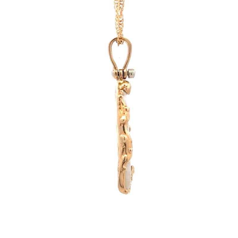 Free Form Gold Quartz Slab Pendant FFGQ-12030 - Image 4