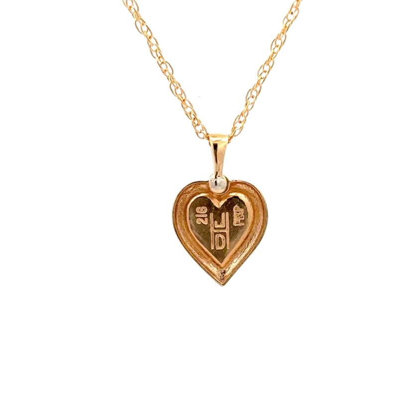 Gold Quartz Heart Pendant FF216G2 - Image 3