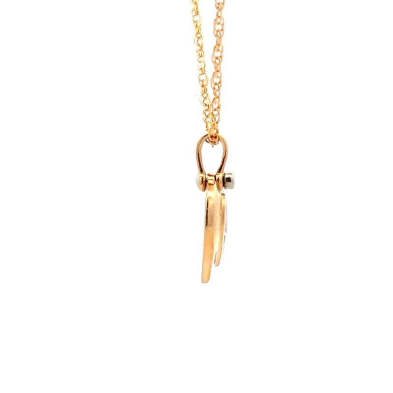 Gold Quartz Heart Pendant FF216G2 - Image 2