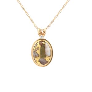 Oval Gold Quartz Pendant
