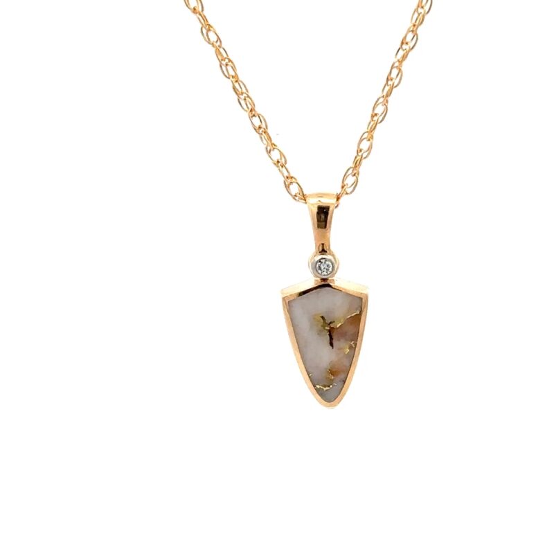 Gold Quartz Pendant FF133G2