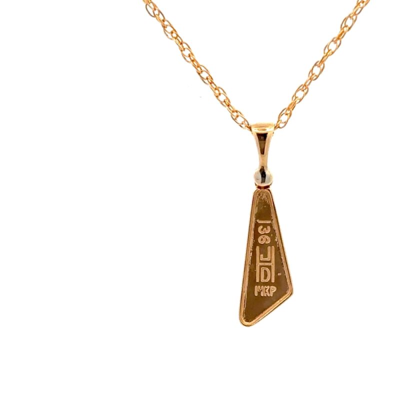 Triangle Gold Quartz Pendant FF136G2 - Image 2