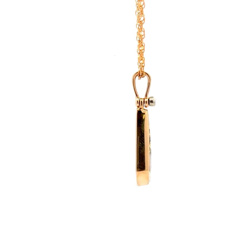 Triangle Gold Quartz Pendant FF136G2 - Image 4