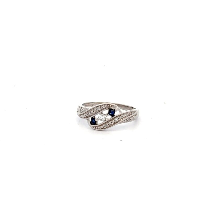 Estate Ladies Sapphire & Diamond Ring