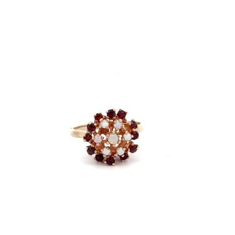 Estate Opal & Ruby Ring
