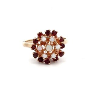 Estate Opal & Ruby Ring