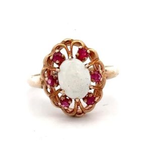 Estate Ruby & Opal Ring