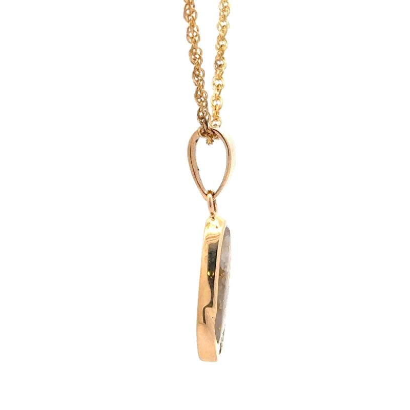 Gold Quartz & Diamonds Pendant - Image 4
