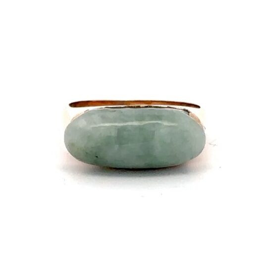 Estate 18K & Jade Ring