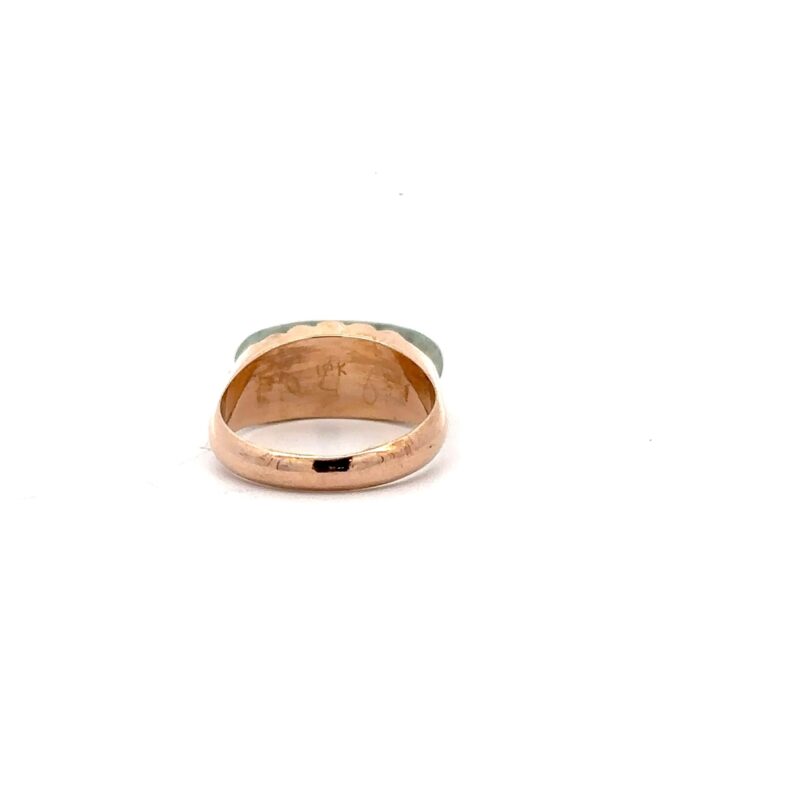 Estate 18K Jade Ring - Image 2