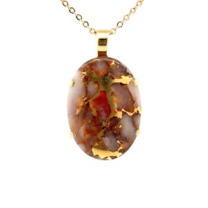 18K Gold Quartz Pendant