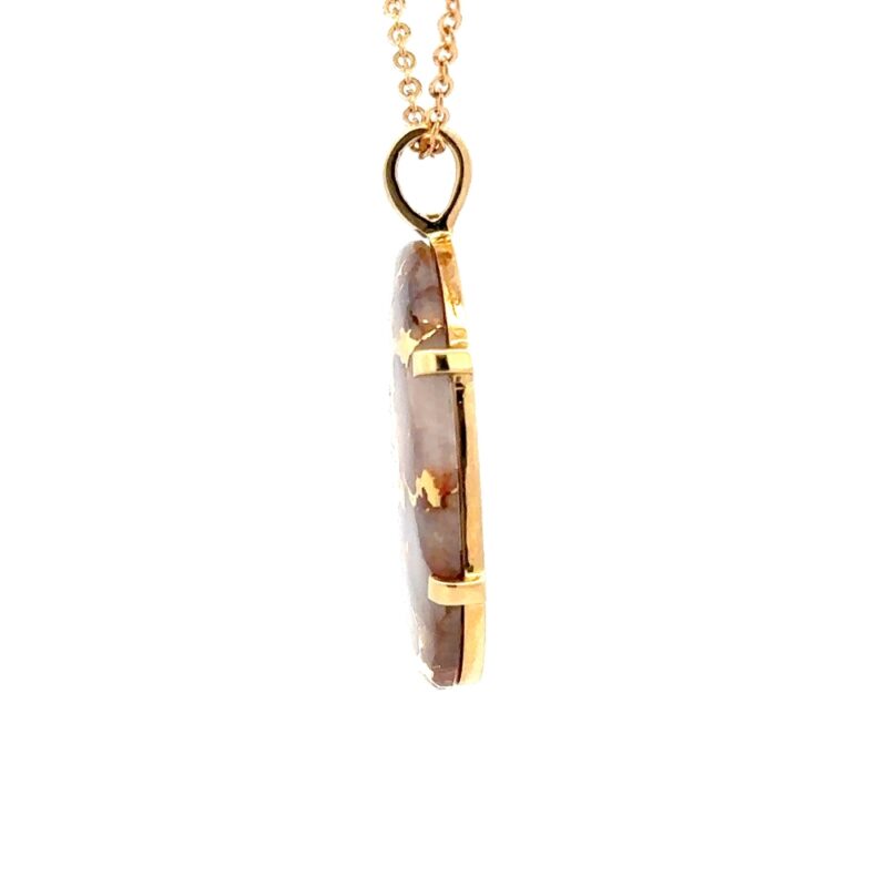 18K Gold Quartz Pendant - Image 4