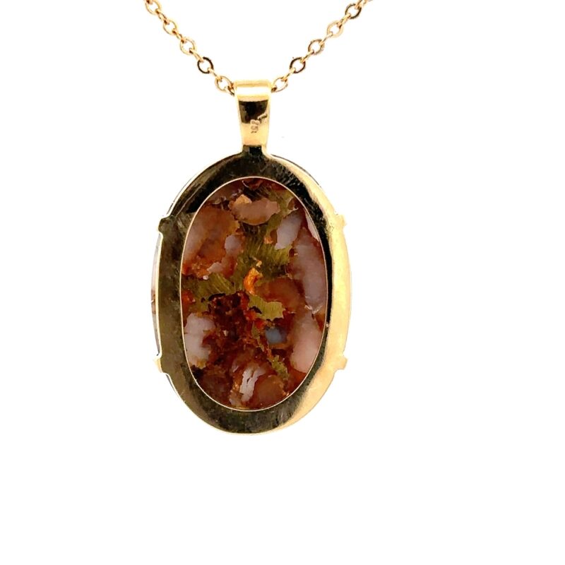 18K Gold Quartz Pendant - Image 3