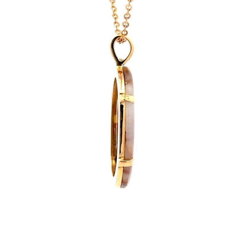 18K Gold Quartz Pendant - Image 2