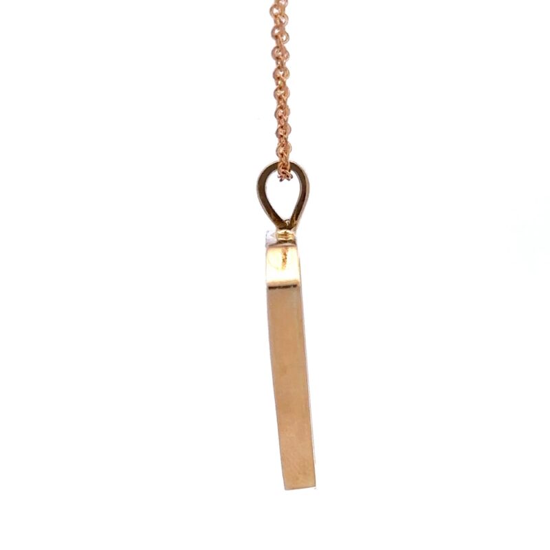 18K Gold Quartz Slab Pendant - Image 4