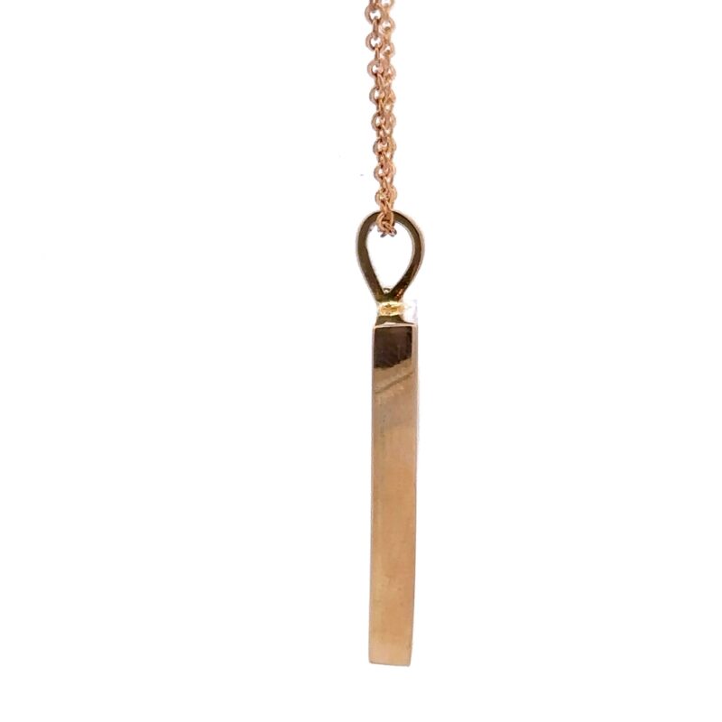 18K Gold Quartz Slab Pendant - Image 2