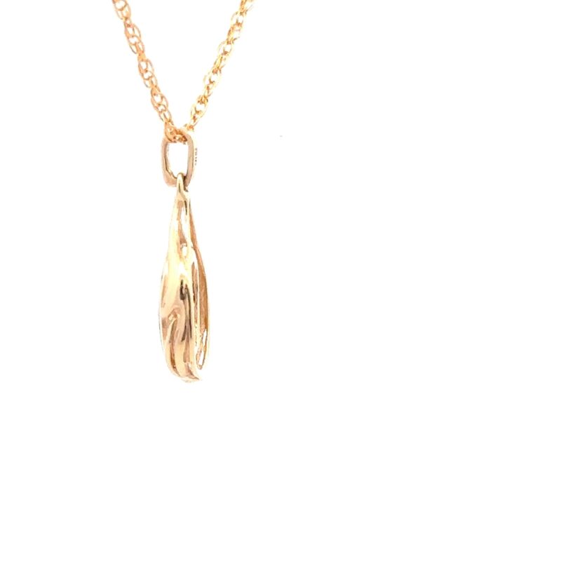 Gold Quartz Marquise Style Oval Pendant PN786QX - Image 2