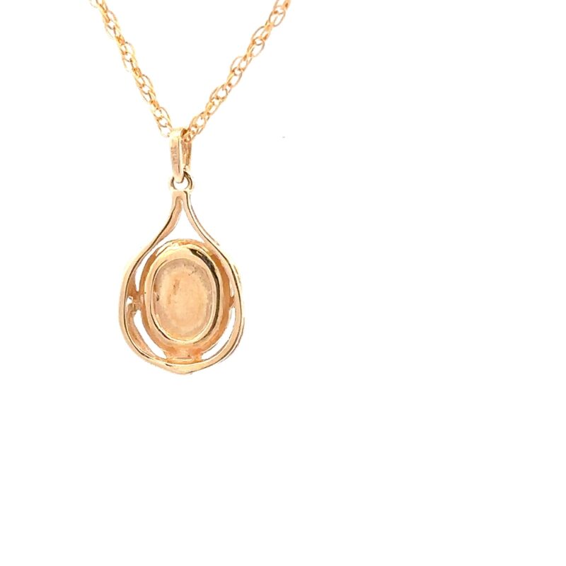 Oval Gold Quartz Pendant PN786QX - Image 4