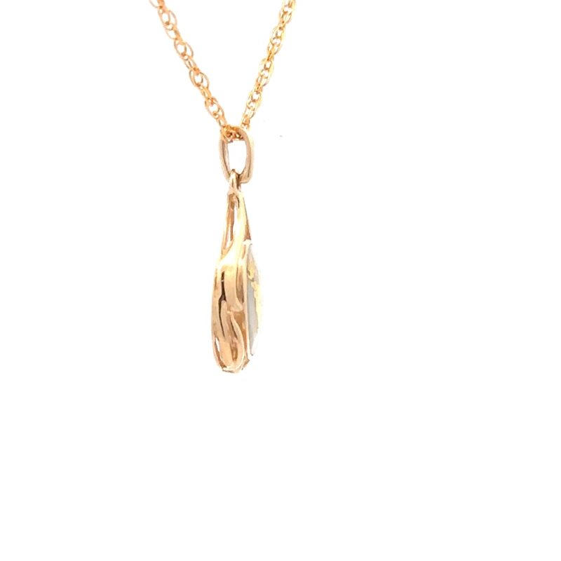 Oval Gold Quartz Pendant PN786QX - Image 3