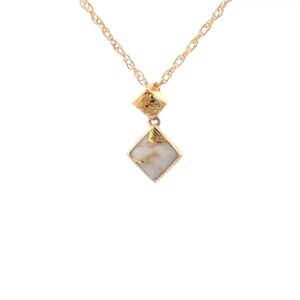 Nugget & Gold Quartz Pendant P33446-GN