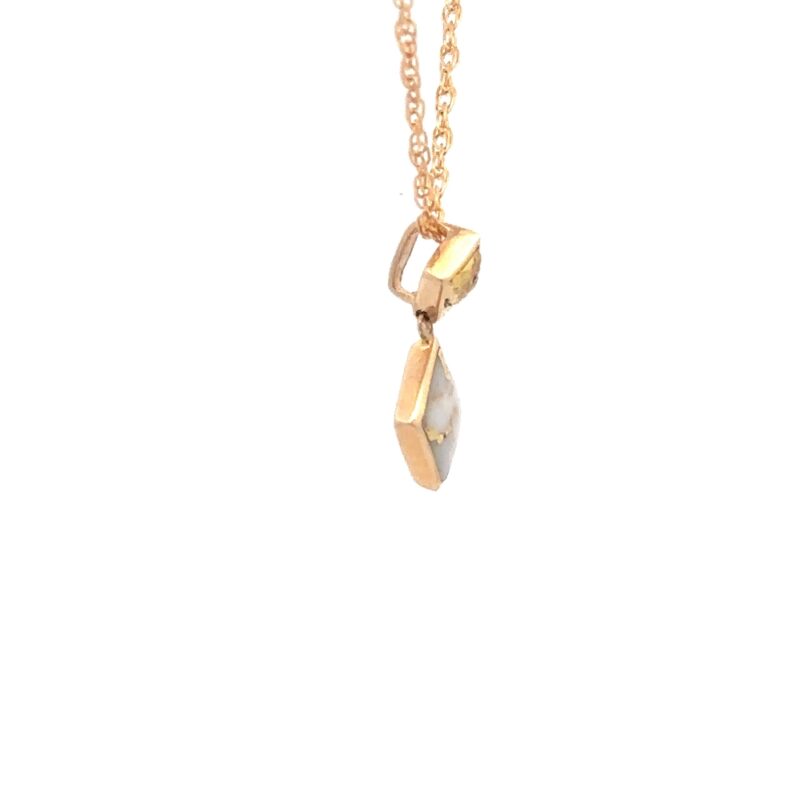 Nugget & Gold Quartz Pendant P33446-GN - Image 4