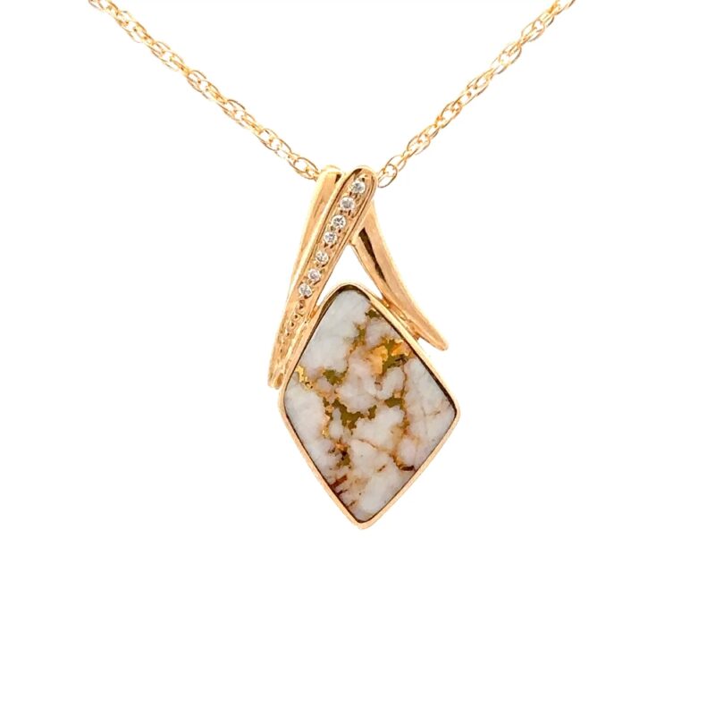 Gold Quartz Pendant P2561-GQ