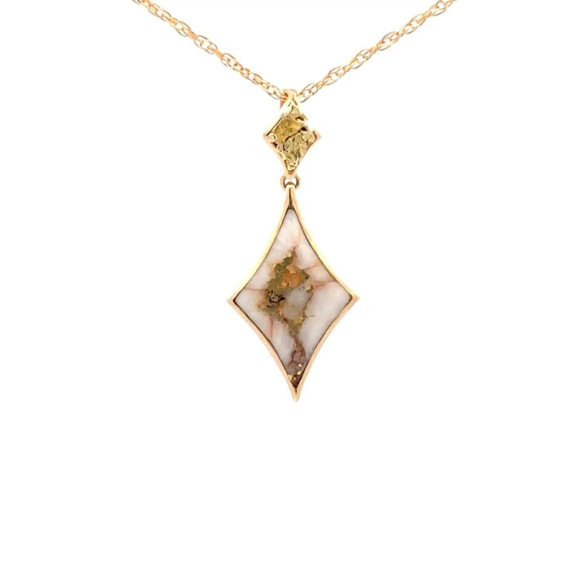 Nugget & Gold Quartz Pedant P3307-GQ