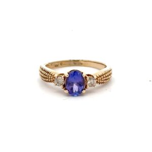 Estate Tanzanite & Diamond Ring